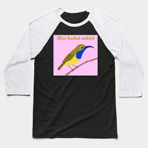 Olive-backed sunbird Baseball T-Shirt by Kesalsesal